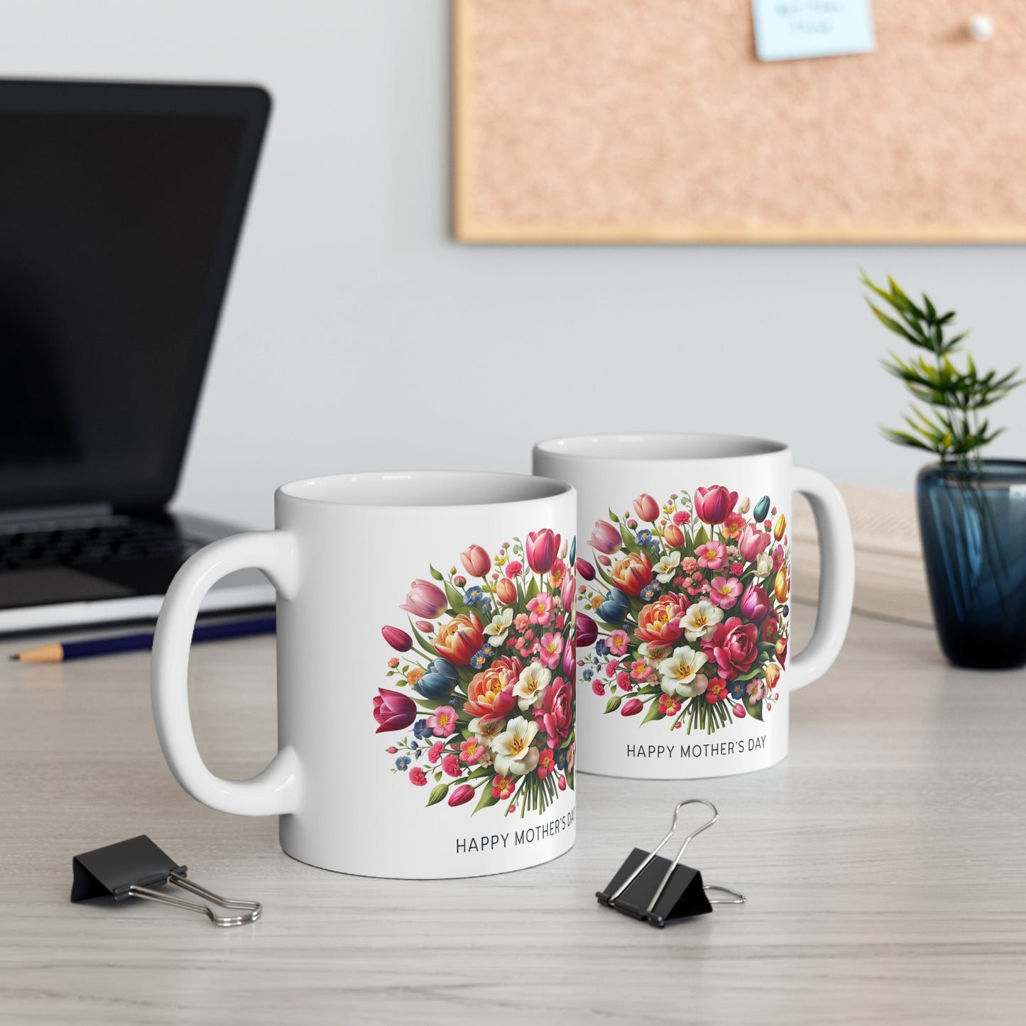 Floral Mother's Day Ceramic Mug - 11oz