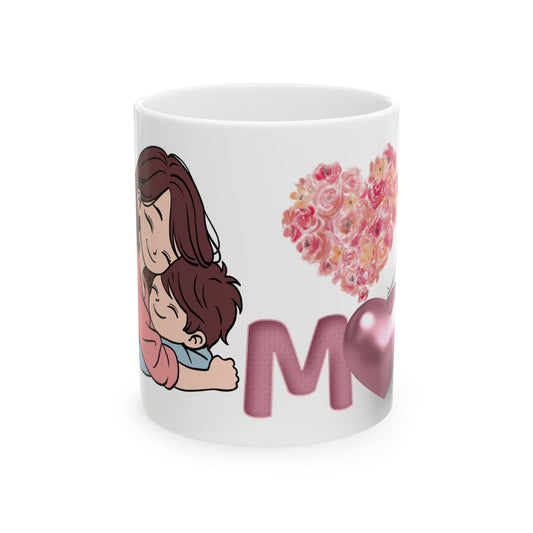 Heartfelt Mom Ceramic Mug - Perfect Gift for Mother's Day