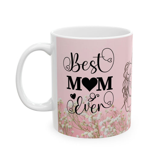 Mom & Daughter Floral Ceramic Mug - Perfect Gift for Mother's Day and Special Moments
