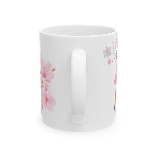 Happy Mother's Day Ceramic Mug - Floral Design, Perfect Gift for Mom