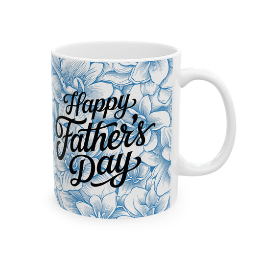 Floral Father's Day Ceramic Mug - Happy Father's Day Gift