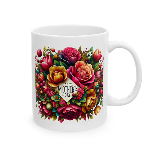Vibrant Floral Ceramic Mug - Perfect Gift for Mother’s Day & Everyday Enjoyment