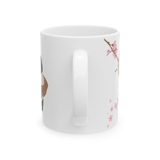 Happy Mother's Day Ceramic Mug - Floral Design Gift for Mom