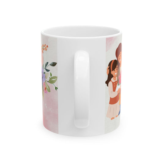 Happy Mother's Day Floral Ceramic Mug - Perfect Gift for Moms
