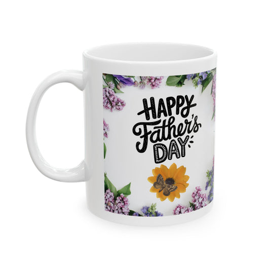 Floral Happy Father's Day Mug