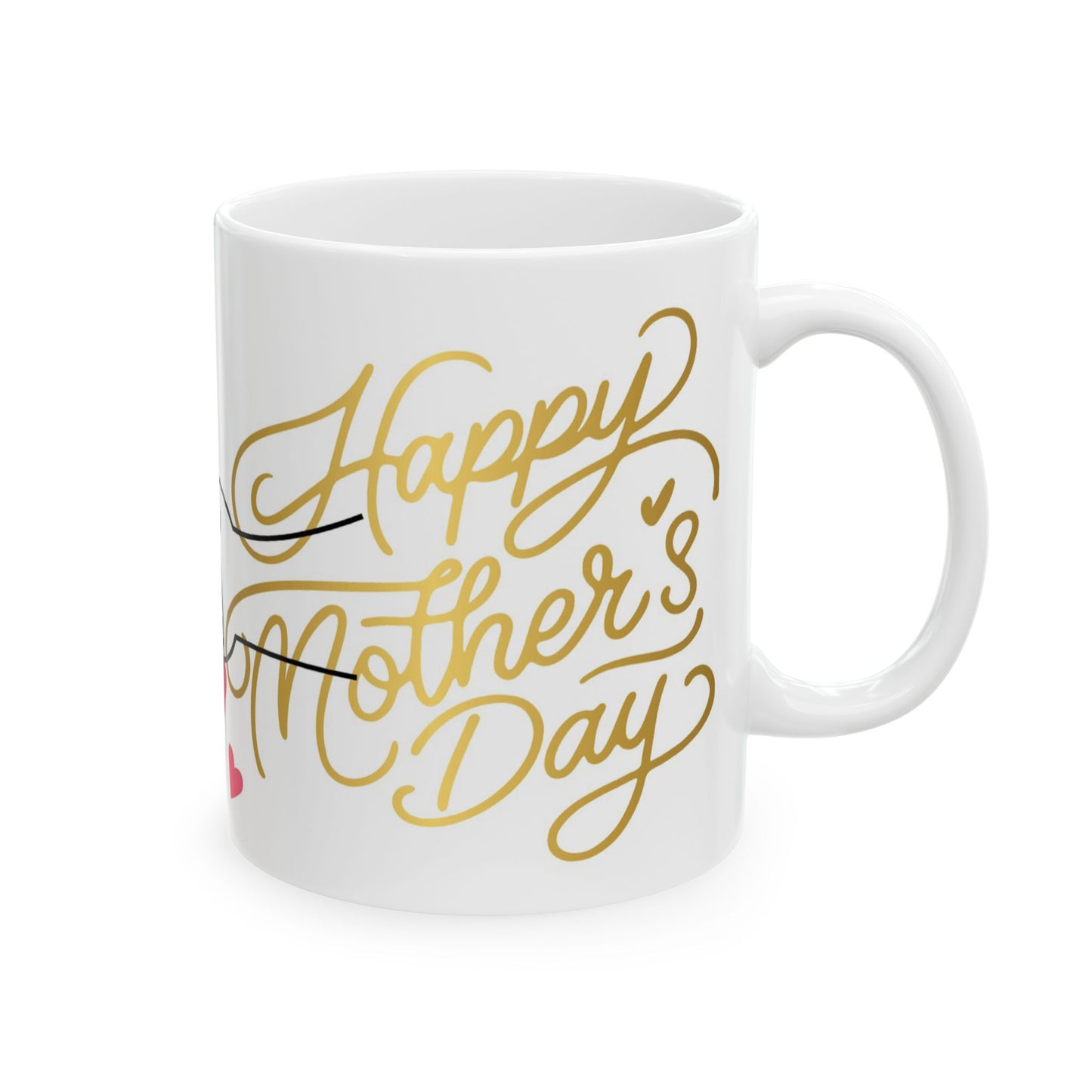 Happy Mother's Day Ceramic Mug - Cute Floral Design for Moms