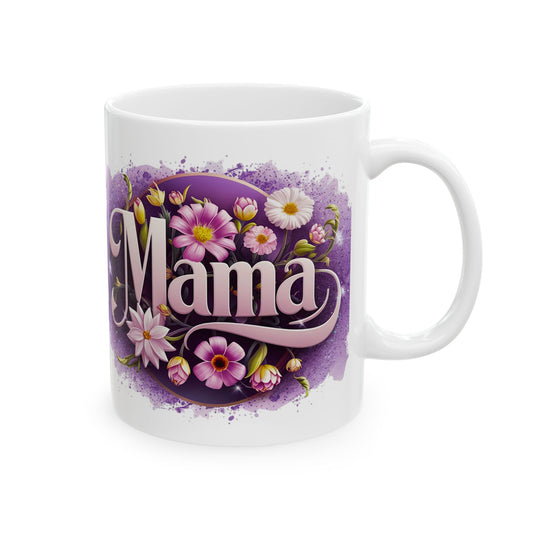 Floral Mama Ceramic Mug - Perfect Gift for Mother's Day & Family Celebrations