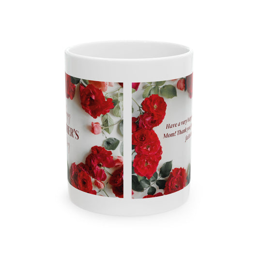 Floral Mother's Day Ceramic Mug Perfect Gift for Mom