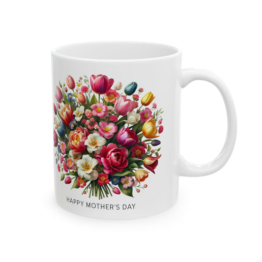Floral Mother's Day Ceramic Mug - 11oz