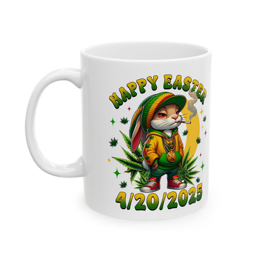 Happy 4/20 Ceramic Mug - Unique Stoner Coffee Cup for Cannabis Lovers