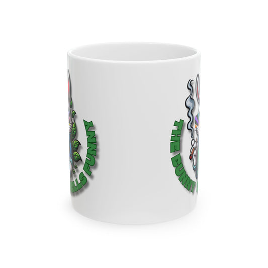 Funny Cartoon Bunny Ceramic Mug - Perfect for Coffee Lovers & Gag Gifts