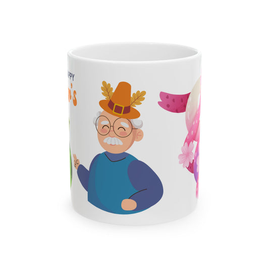 Whimsical Happy Fall Ceramic Mug - Perfect Gift for Autumn Celebrations