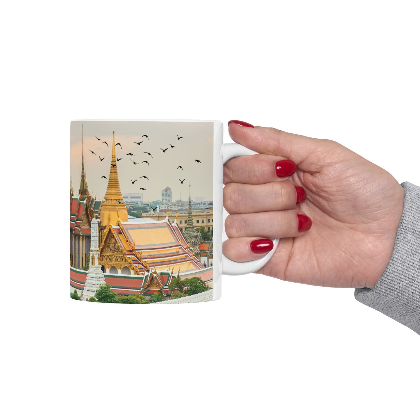 Thai Temple Scenic Ceramic Mug - 11oz