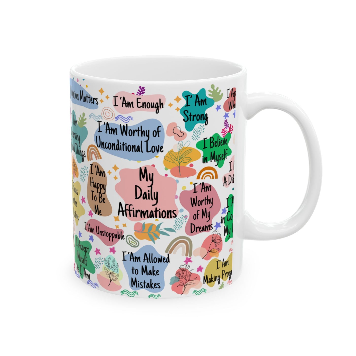 Inspirational Ceramic Mug - 11oz Self-Love Affirmations