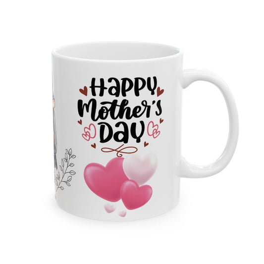 Happy Mother's Day Ceramic Mug - I Love You Mom Design