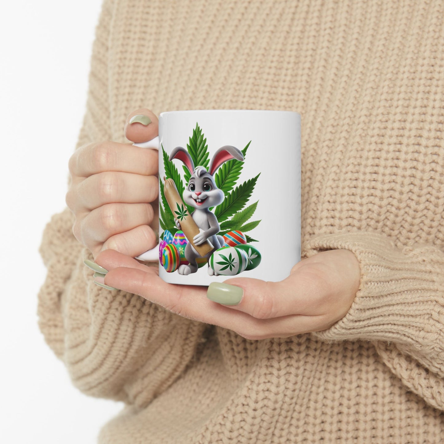 Colorful Cannabis-Themed Ceramic Mug - Perfect for Celebrations