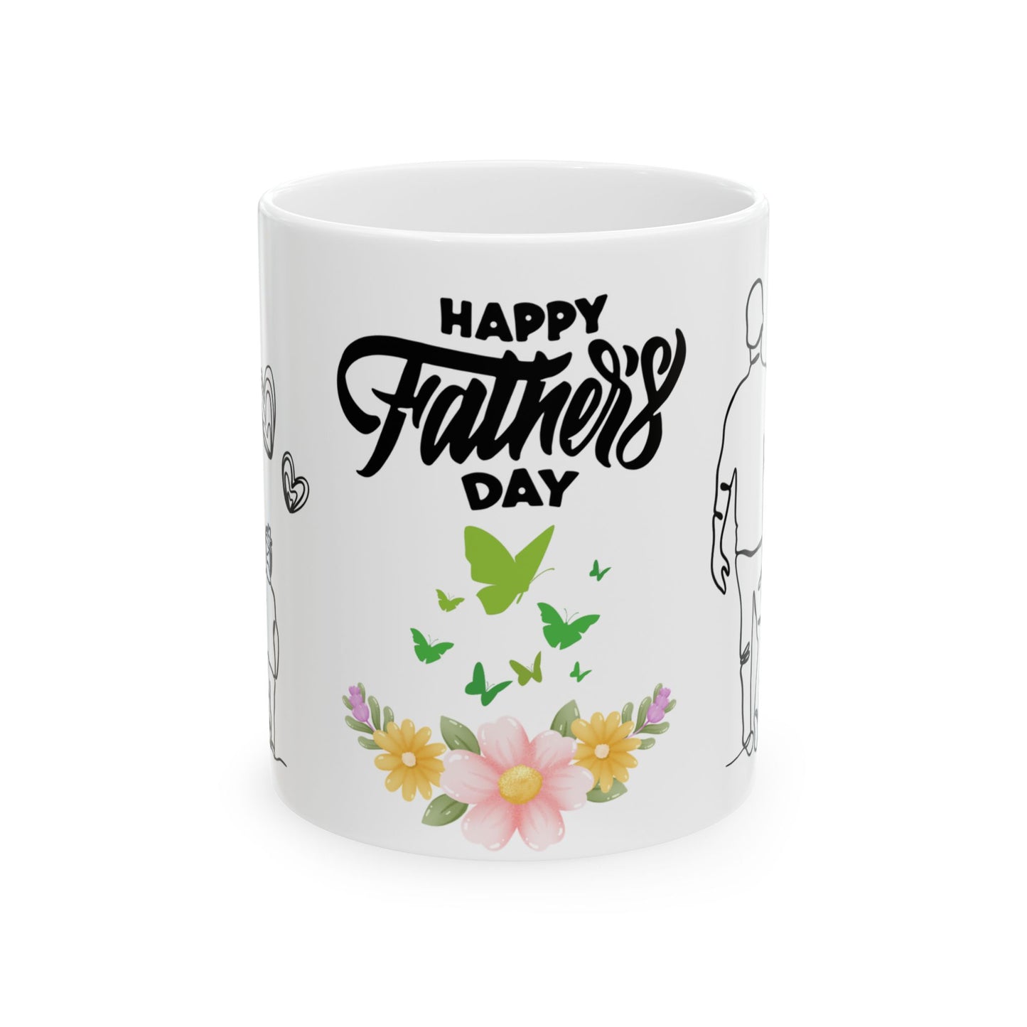 Happy Father's Day Ceramic Mug - Perfect Gift for Dad
