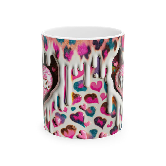Colorful Heart Drip Ceramic Mug - Perfect Gift for Mother’s Day