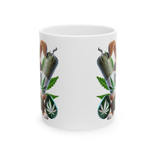 Colorful Cannabis-Inspired Ceramic Mug - Perfect for Stoners and Chill Vibes