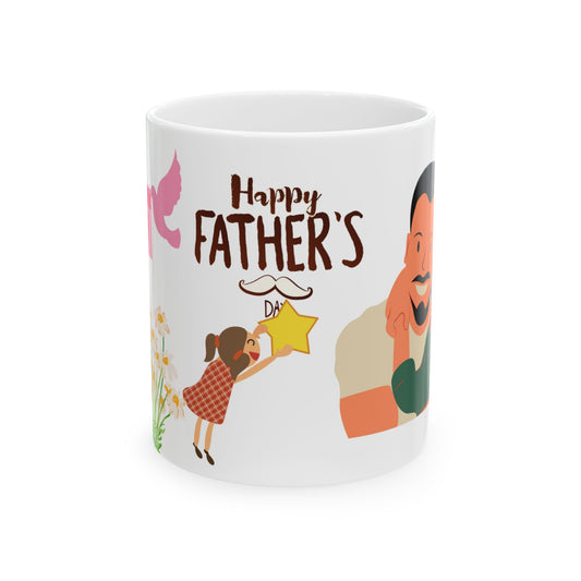 Happy Father's Day Ceramic Mug - Perfect Gift for Dads