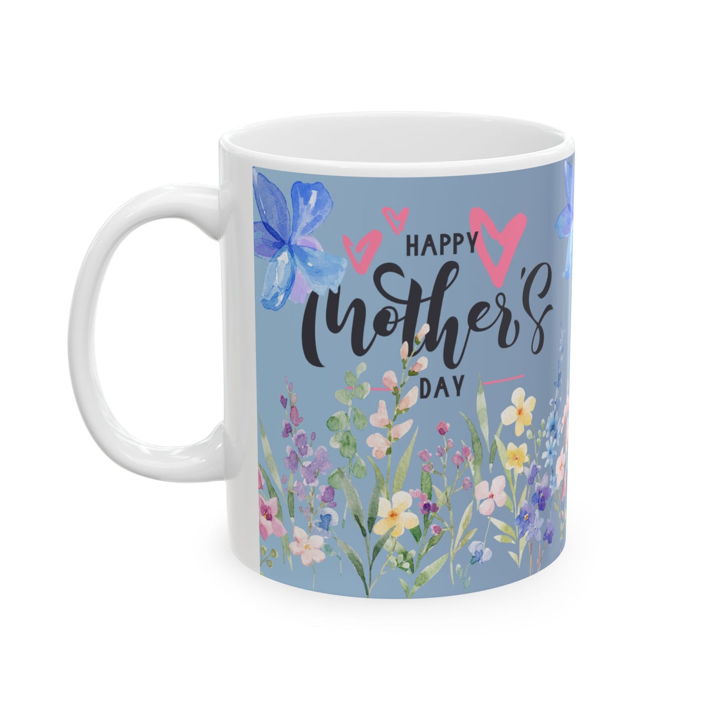 Floral Mother's Day Ceramic Mug | 11oz Heartwarming Mom & Child Design