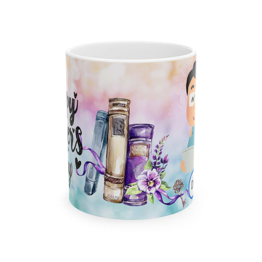 Personalized Ceramic Mug for Book Lovers - Perfect Gift for Readers and Students