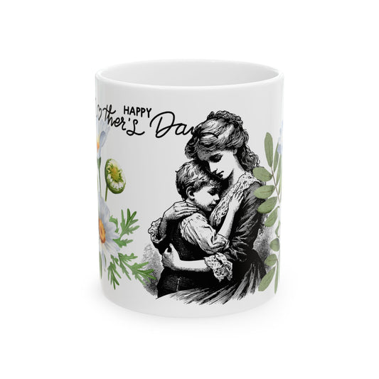 Vintage Floral Mother's Day Ceramic Mug - 11oz