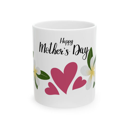 Happy Mother's Day Floral Ceramic Mug - Perfect Gift for Mom 11oz