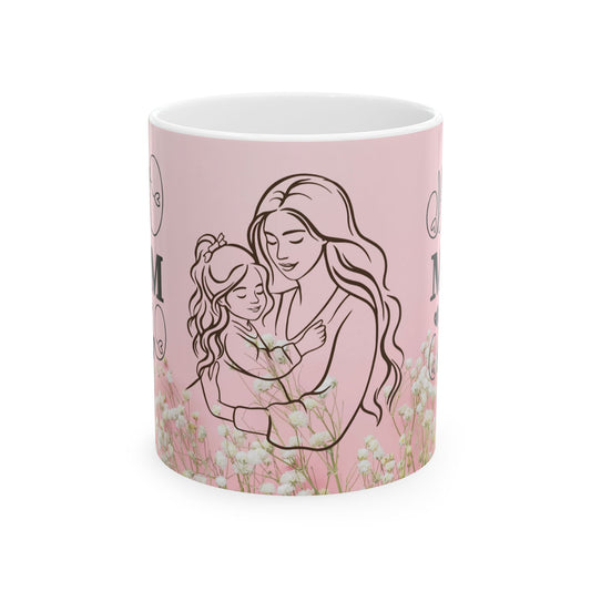 Mom & Daughter Floral Ceramic Mug - Perfect Gift for Mother's Day and Special Moments