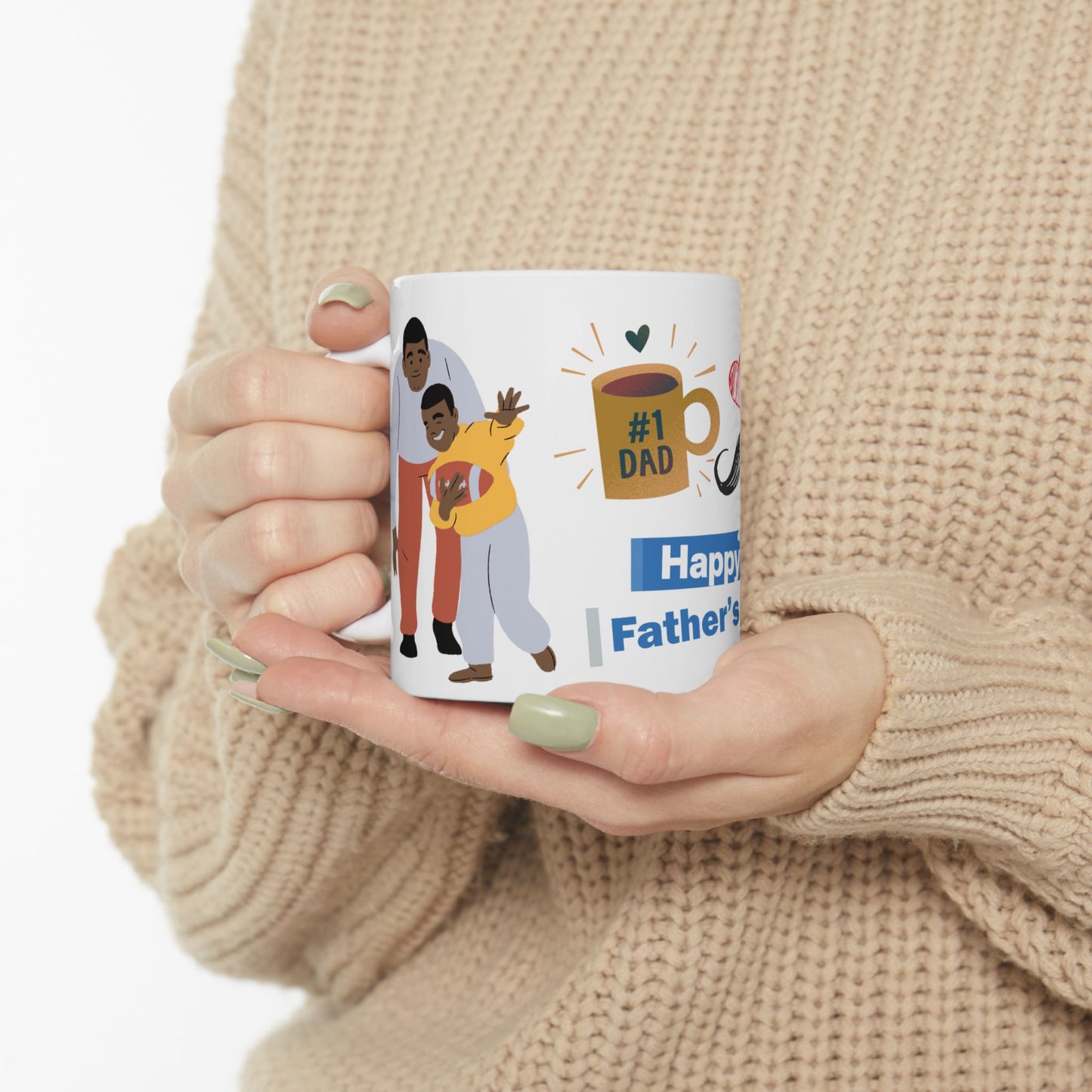 Happy Father's Day Ceramic Mug | #1 Dad Gift