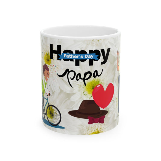 Happy Papa Father's Day Ceramic Mug - Perfect Gift for Dad