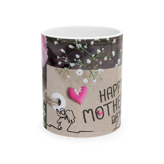 Happy Mother's Day Floral Ceramic Mug - Perfect Gift for Moms