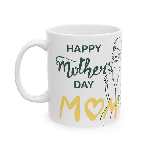 Mother's Day Ceramic Mug - Heartwarming Floral Design