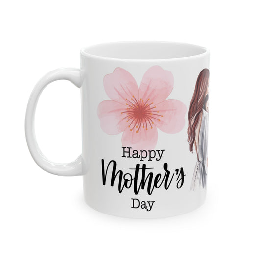 Floral Motherhood Ceramic Mug - Perfect Gift for Moms