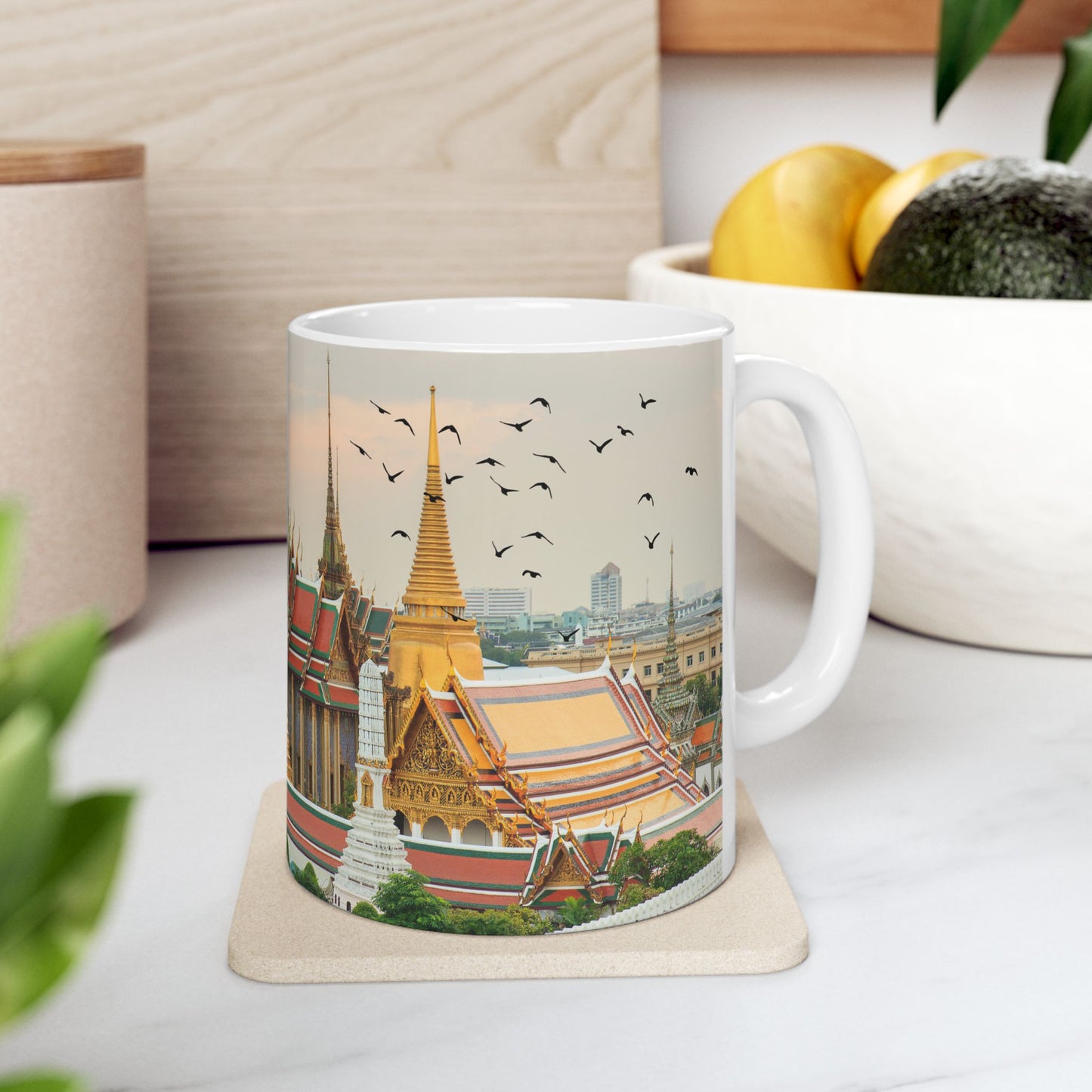 Thai Temple Scenic Ceramic Mug - 11oz