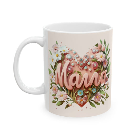 Floral "Mama" Ceramic Mug - Perfect Gift for Mother's Day & Special Occasions