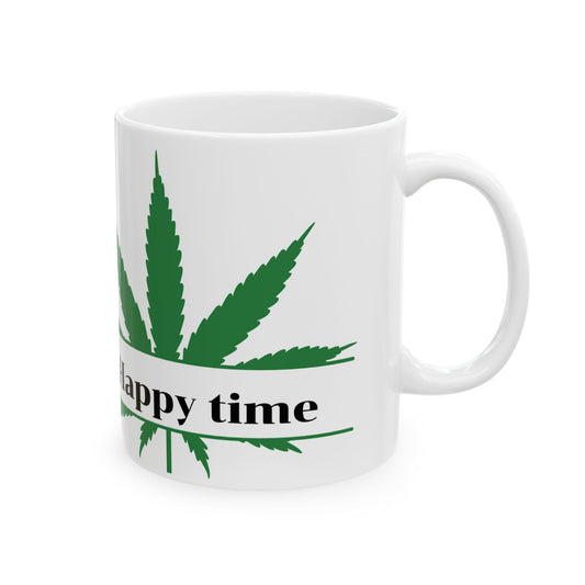 Happy 420 Cannabis Ceramic Mug - 11oz