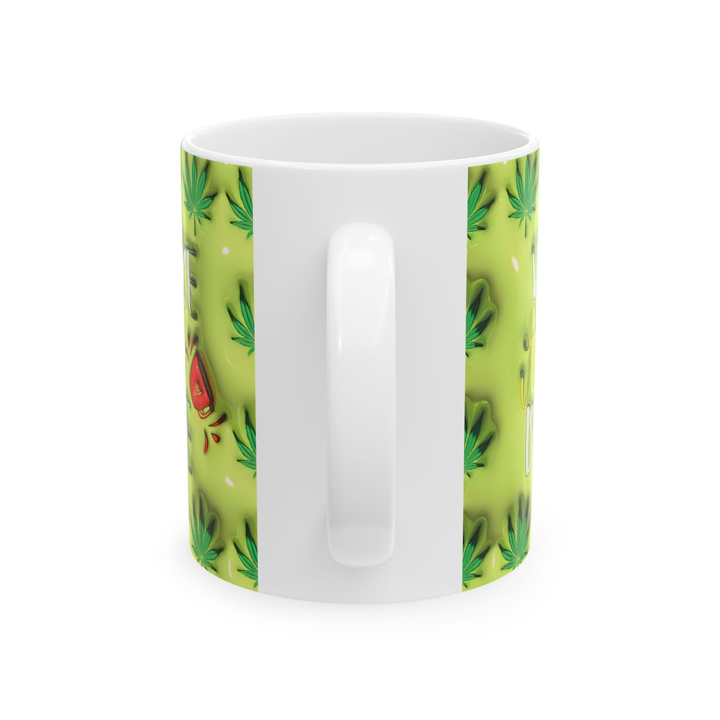 Fun Cannabis-Themed Ceramic Mug - Perfect for Chill Moments