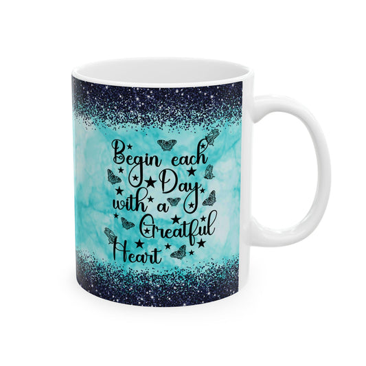 Inspirational Ceramic Mug - "Be Yourself, You're Beautiful" - 11oz